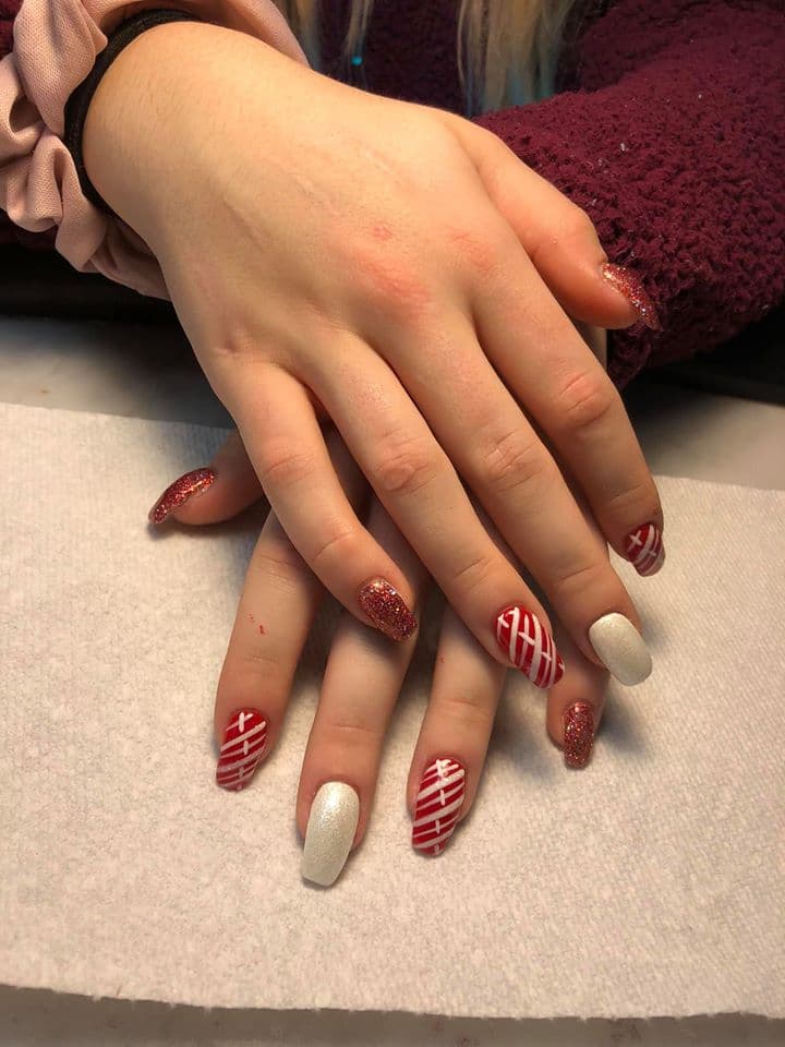 Detailed nail art close-up by our nail techs